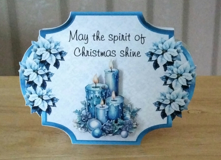 Christmas Candles - 2 Page Shaped card mini kit. by Amanda Cousins