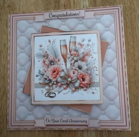 Coral Anniversary Card Mini Kit by Amanda Cousins