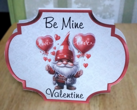 Valentine Gnomes 1 Male - 2 Page Shaped card mini kit. by Amanda Cousins