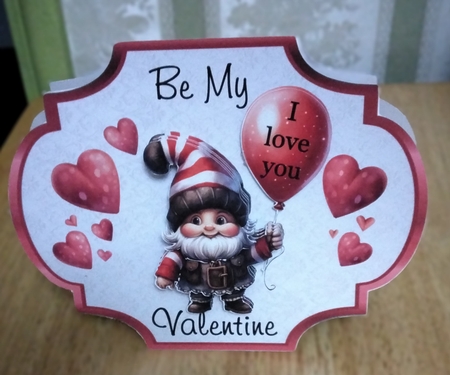 Valentine Gnomes 2 Male - 2 Page Shaped card mini kit. by Amanda Cousins