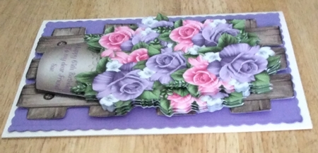 Flowerpot With  Mixed Roses On Wooden Trellis Mini Kit by Amanda Cousins