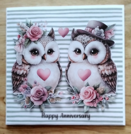 Owls Happy Anniversary by Amanda Cousins