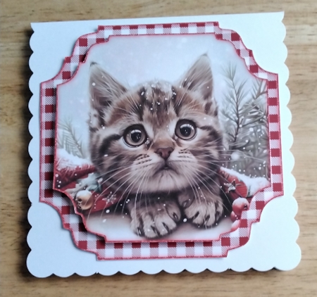 Winter Cat Shaped Easel Card Kit 2 by Amanda Cousins