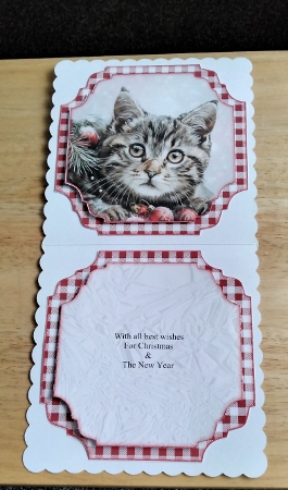 Winter Cat Shaped Easel Card Kit 2 by Amanda Cousins