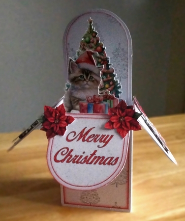 Christmas Cat Pop-Up Box Mini Kit by Amanda Cousins