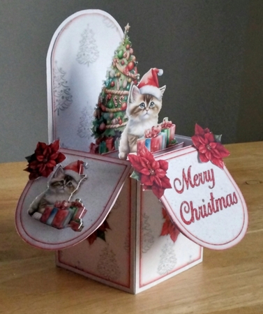 Christmas Cat Pop-Up Box Mini Kit by Amanda Cousins