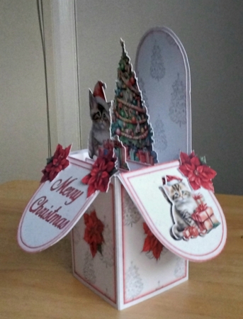 Christmas Cat Pop-Up Box Mini Kit by Amanda Cousins
