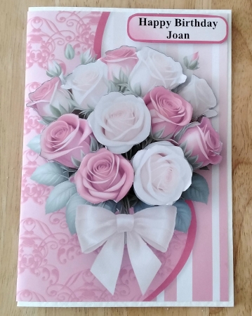 Bunch of Roses - 5 x 7 Decoupage Card Mini Kit by Amanda Cousins