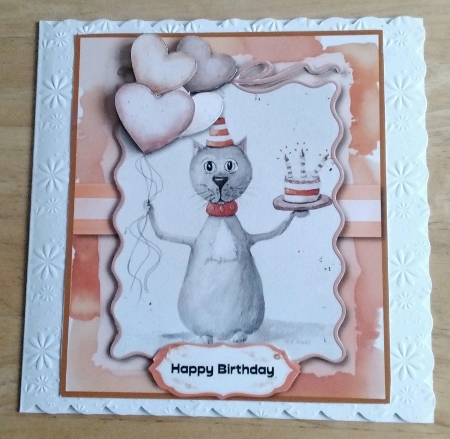 Birthday Cat - Unisex Card  by Amanda Cousins