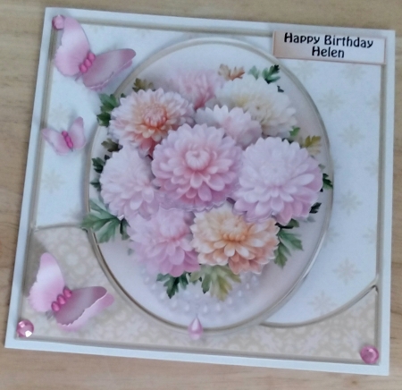 Colourful Chrysanthemums - Decoupage Card Mini Kit Featured Gallery Photo