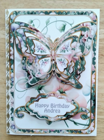 Sweet Pea 5 x 7 Butterfly Card by Amanda Cousins