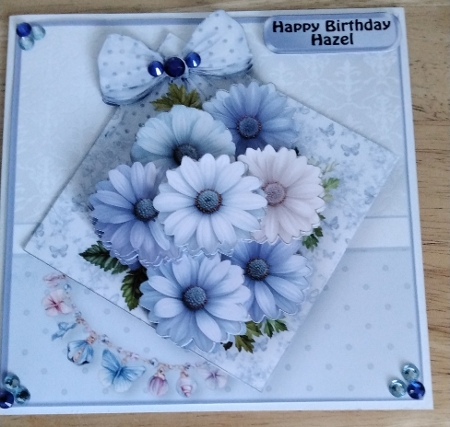Blue Flowers - Decoupage Card Mini Kit by Amanda Cousins