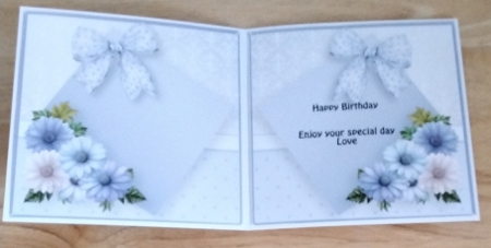 Blue Flowers - Decoupage Card Mini Kit by Amanda Cousins