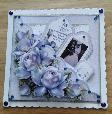 Square Scallop Pocket Porcelain Roses Mini Kit & Decoupage by Amanda Cousins