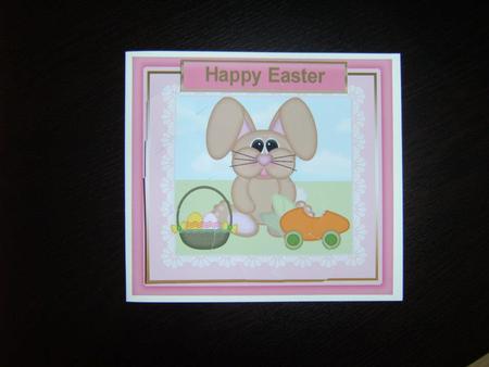 Easter Bunny 6x6ins Topper by George Thomas
