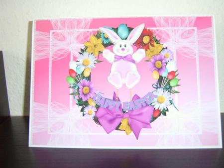 Easter Wreath Card Front by George Thomas
