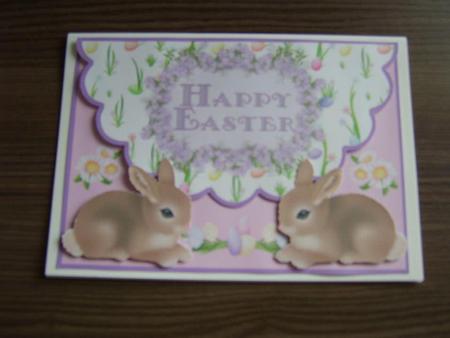 Easter Bunnies Scalloped Edge Topper by George Thomas