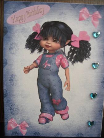 Blue & Pink Kiki Girl by George Thomas