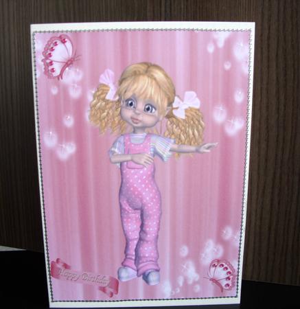 A4 Pink Kiki Girl by George Thomas
