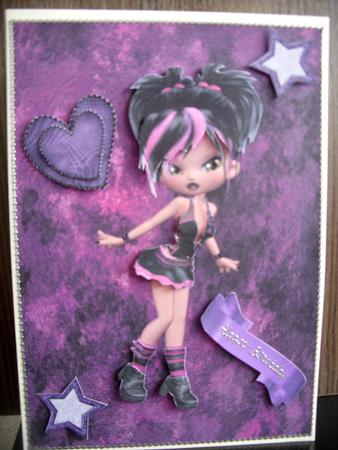 Purple Punk Rock Girl by George Thomas