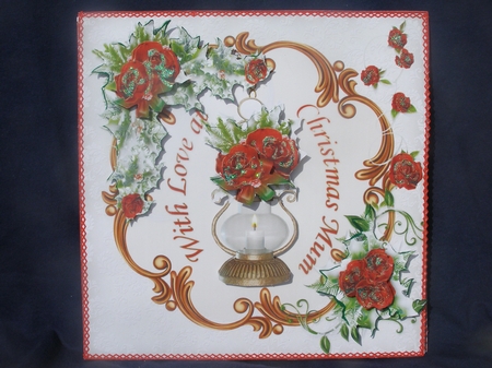 8x8 Beautiful Christmas Roses for Mum Mini Kit by Margaret Nichol