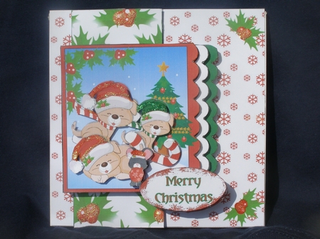 Three Scallop Layers - Sledging Puppies by Margaret Nichol