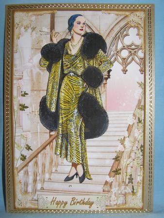 Lady Style Decoupage Topper by Margaret Nichol