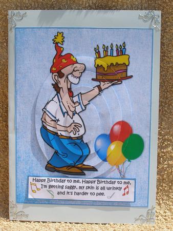 Jim Sings Happy Birthday to Himself Quick Card by Margaret Nichol