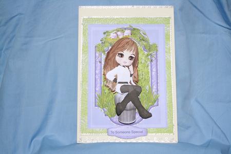 Cooki Girl Sitting in the Garden by Margaret Nichol