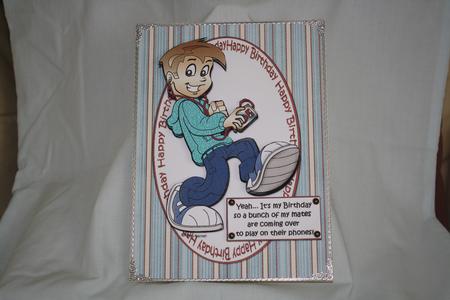 Teen Boy and His Phone by Margaret Nichol