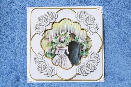 Wedding Couple Silver Fancy 8in Decoupage Cf Kit by Margaret Nichol