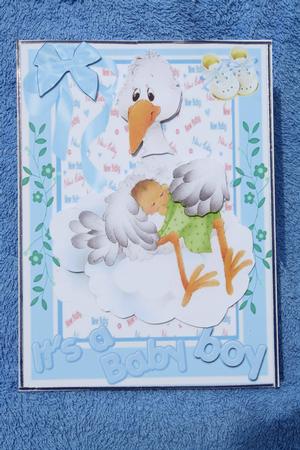 Lovely Stork Protecting the Baby Boy by Margaret Nichol
