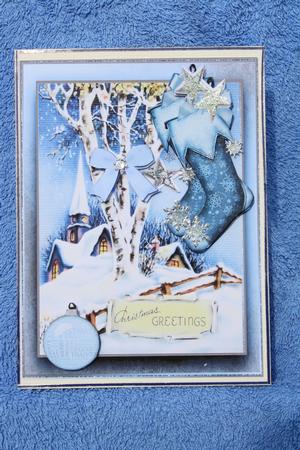 Christmas Vintage Snowscene by Margaret Nichol
