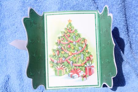 Christmas Tree1 Green Buckle Bracket Mini Card Kit by Margaret Nichol