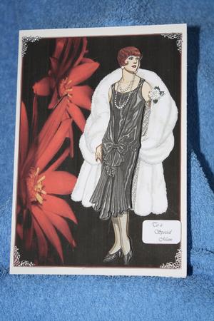 Art Deco Lady in Fur by Margaret Nichol