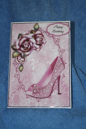 Lovely Pink Shoe with Pink Rose's by Margaret Nichol