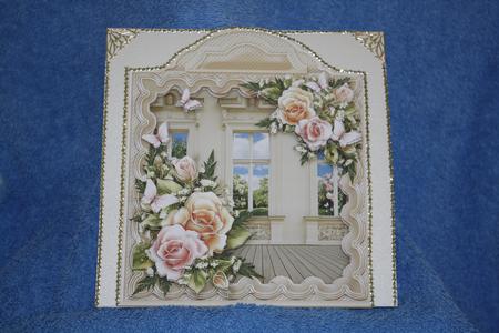 Triangular Base Kit Roses and Butterflies by Margaret Nichol