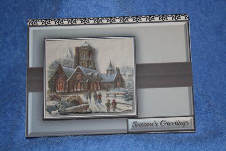Church at Christmas Quick Card by Margaret Nichol