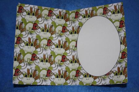 Cute Frog in Bull Rush Insert by Margaret Nichol