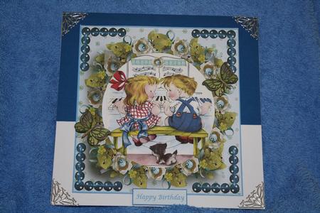 Vintage Kids & Piano & Rounsd Pyramid Layers by Margaret Nichol
