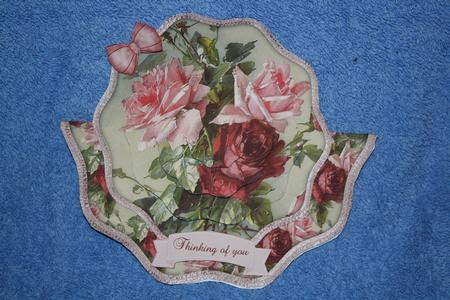 Vintage Painted Roses Shaped Over the Edge Mini Kit by Margaret Nichol