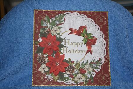 8x8 Happy Holidays Christmas Flowers by Margaret Nichol