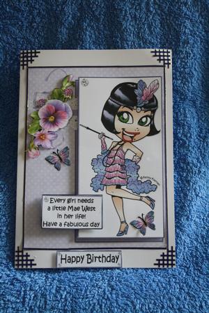 Frieda Flapper and Mea West Quick Card by Margaret Nichol