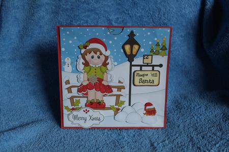 3D Little Christmas Fairy Sleeps Till Santa Countdown Card by Margaret Nichol