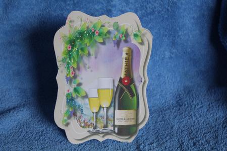 Tent Card , Champagne and Alpine Meadows by Margaret Nichol