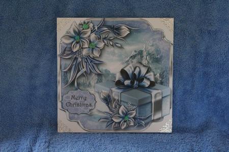 Christmas Gift & Wynter Flowers 8x8 Shaped Topper by Margaret Nichol