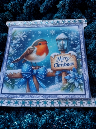 blue framed christmas 10 by Laura Jones