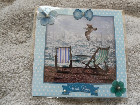 Day at the Beach Watercolour Pyramid Topper by Laura Jones