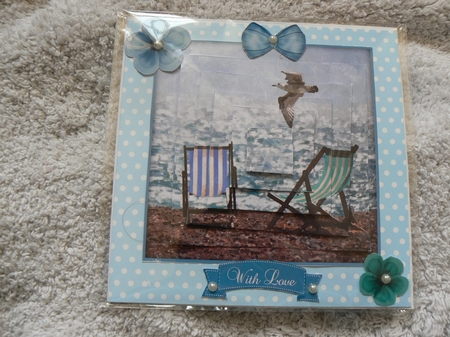 Day at the Beach Watercolour Pyramid Topper by Laura Jones