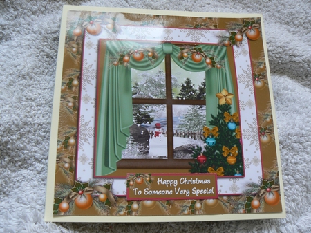 Snowy Christmas Window by Laura Jones